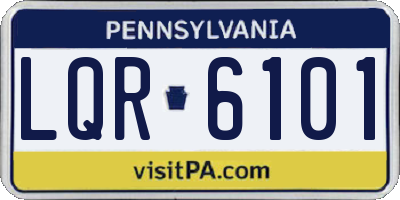 PA license plate LQR6101