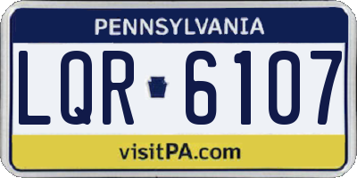 PA license plate LQR6107