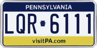 PA license plate LQR6111
