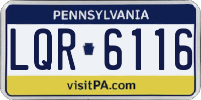PA license plate LQR6116