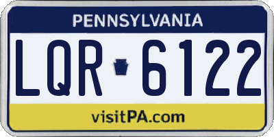 PA license plate LQR6122