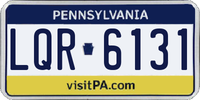 PA license plate LQR6131