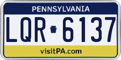PA license plate LQR6137