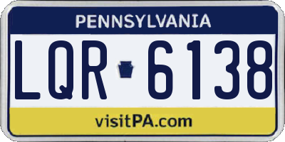 PA license plate LQR6138