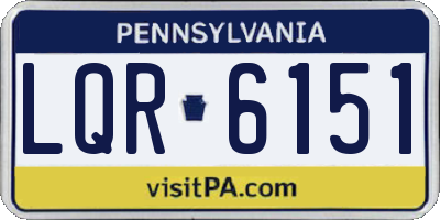 PA license plate LQR6151