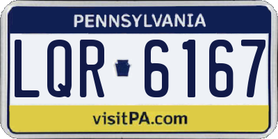 PA license plate LQR6167