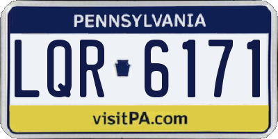 PA license plate LQR6171