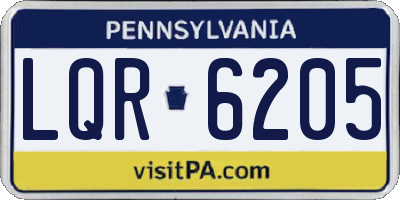 PA license plate LQR6205