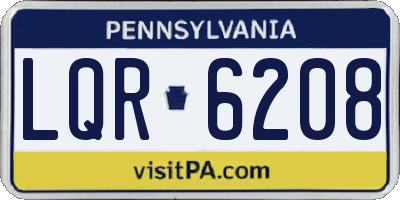 PA license plate LQR6208