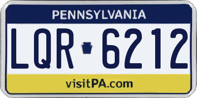 PA license plate LQR6212