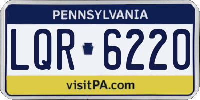 PA license plate LQR6220