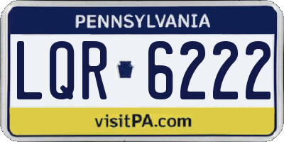 PA license plate LQR6222
