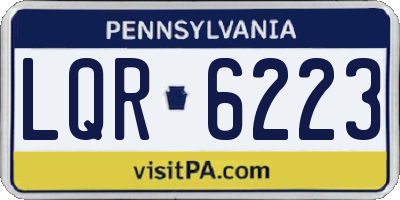 PA license plate LQR6223