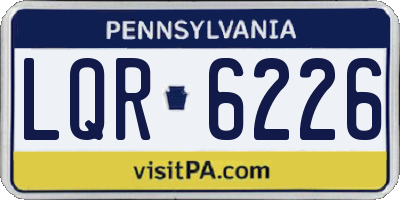 PA license plate LQR6226