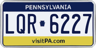 PA license plate LQR6227