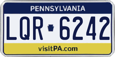 PA license plate LQR6242