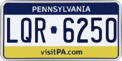 PA license plate LQR6250