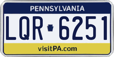 PA license plate LQR6251