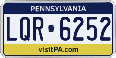 PA license plate LQR6252