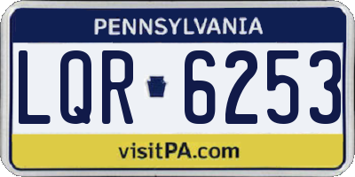 PA license plate LQR6253