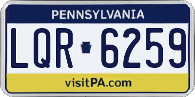 PA license plate LQR6259