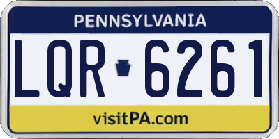 PA license plate LQR6261