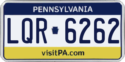 PA license plate LQR6262