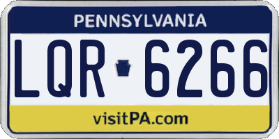PA license plate LQR6266
