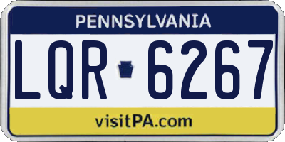 PA license plate LQR6267