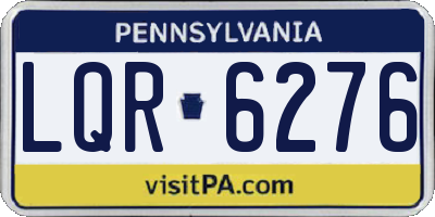 PA license plate LQR6276