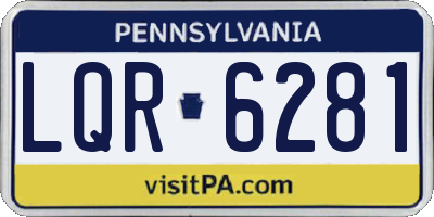 PA license plate LQR6281
