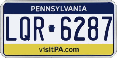 PA license plate LQR6287