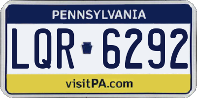PA license plate LQR6292
