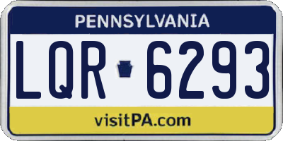 PA license plate LQR6293