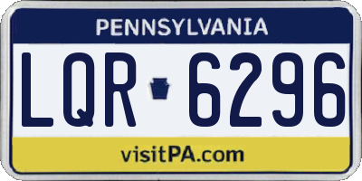 PA license plate LQR6296