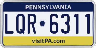 PA license plate LQR6311