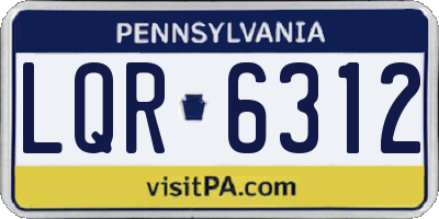 PA license plate LQR6312