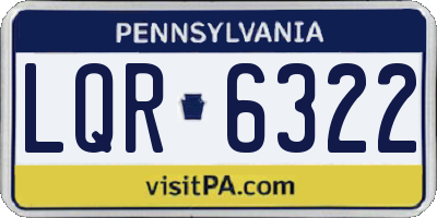 PA license plate LQR6322