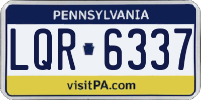 PA license plate LQR6337