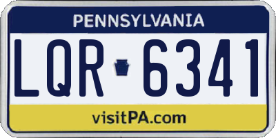 PA license plate LQR6341