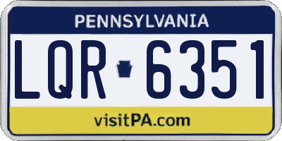 PA license plate LQR6351