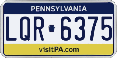 PA license plate LQR6375