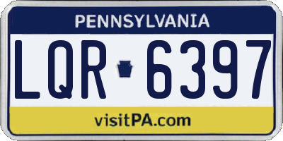 PA license plate LQR6397