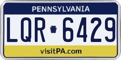 PA license plate LQR6429