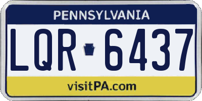PA license plate LQR6437