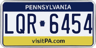 PA license plate LQR6454