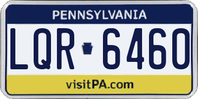 PA license plate LQR6460