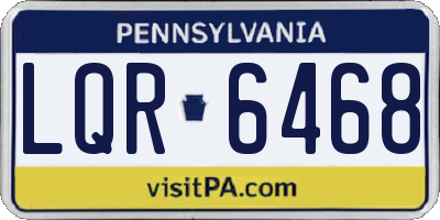 PA license plate LQR6468
