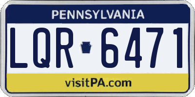 PA license plate LQR6471
