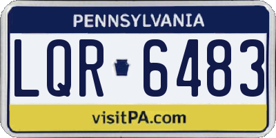 PA license plate LQR6483